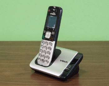 A picture of a 21st century cordless telephone
