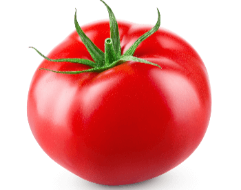 A picture of a whole tomato