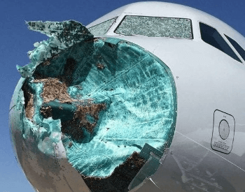 American Airlines flight 1897 Hail Damage