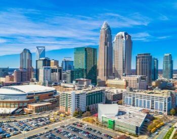 A picture of Charlotte, the most populated city in North Carolina