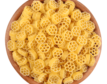 A picture of cooked rotelle pasta