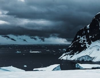 A picture of dark, stormy clouds over the Southern Ocean