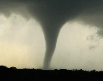 A Picture of an EF1 tornado in Kansas