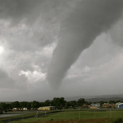 A Picture of a EF2 Tornado Funnel