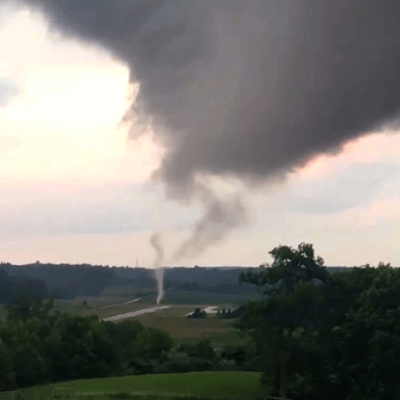 A Picture of an F0 Tornado Funnel