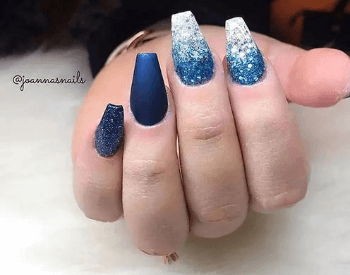 A picture of painted fingernails