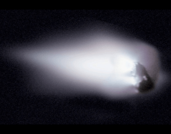 A photo of Halley's Comet in 1986
