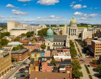 A picture of Harrisburg, the capital city of Pennsylvania