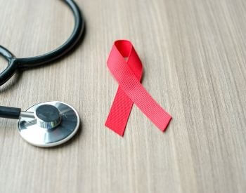 A picture of an HIV/AIDS awareness ribbon