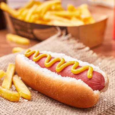 A Picture of a Homemade Hot Dog
