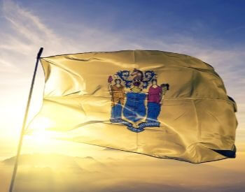 A picture of the flag of the U.S. state of New Jersey