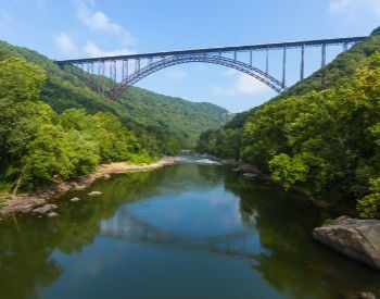 A picture of the New River Gorge Bridge in West Virginia