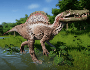 rendering of a spinosaurus