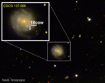 A photo of the moment a supernova may have became a black hole