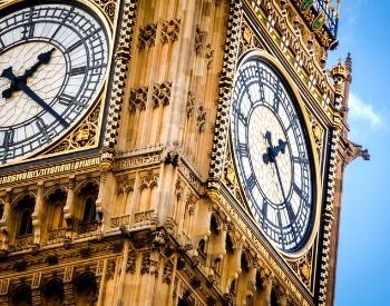 A picture of the clock face on Big Ben