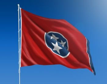 A picture of the flag of the U.S. state of Tennessee