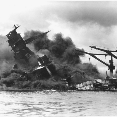 USS Arizona Sinking After the Attack on Pearl Harbor
