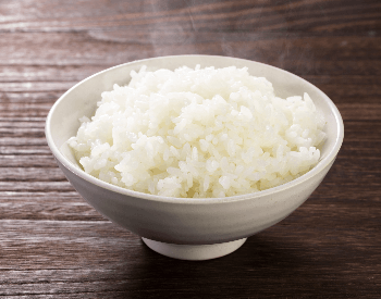 A picture of white rice