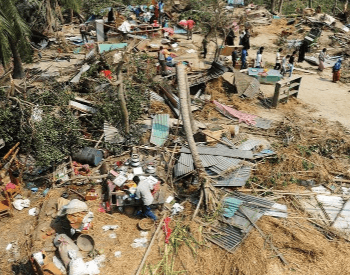 Picture 1 of 6 - Damage from the Daulapur-Saturia Tornado.