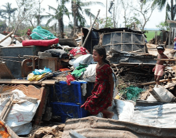 Picture 3 of 6 - Damage from the Daulapur-Saturia Tornado.