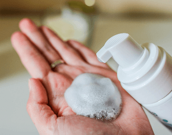 A picture of foam soap