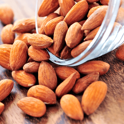 A Picture of a Bowl of Almonds
