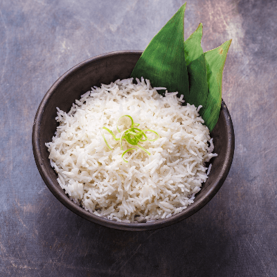 A Picture of a Bowl of White Rice