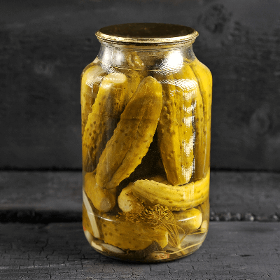 A Picture of a Jar Full of Pickles