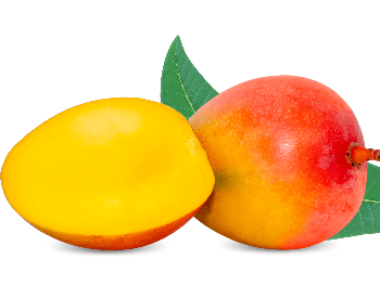 A picture of a cut mango