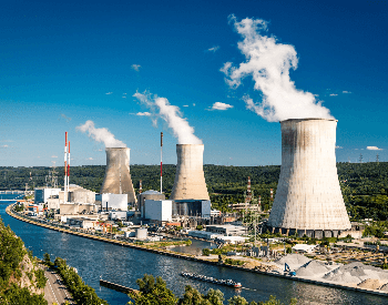 A picture of a nuclar power plant