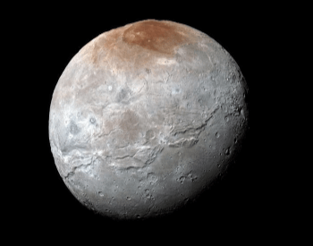 A photo of Pluto's moon Charon taken by NASA.