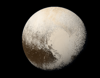 A photo of Pluto taken by the NASA New Horizons spacecraft in 2015.