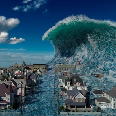 A picture of a Tsunami