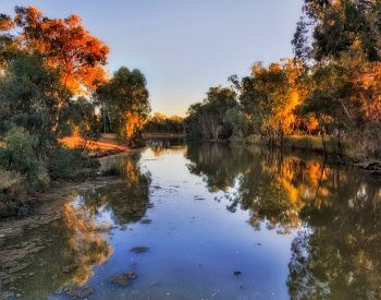 A picture of a river that contains freshwater