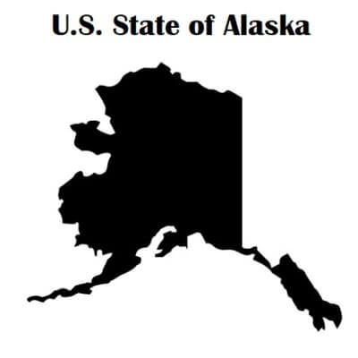 A Map of the U.S. state Alaska