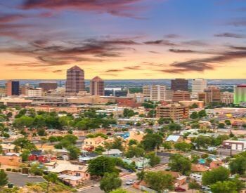 A picture of Albuquerque, the most populated city in New Mexico
