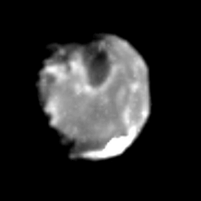 A Picture of Jupiter's Moon Amalthea