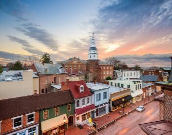 A picture of Annapolis, the capital city of Maryland, USA