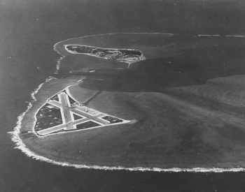A photo of the Midway Atoll prior to the Battle of Midway