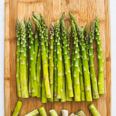 A Picture of Asparagus on a Board