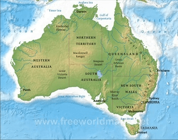 Map of Australia