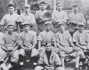 A picture of Babe Ruth and his entire school baseball team