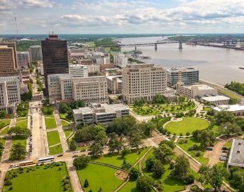A picture of Baton Rouge, the capital city of Louisiana, USA