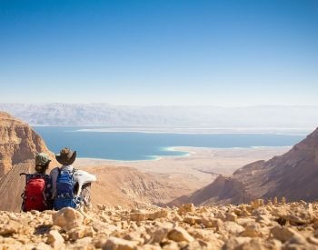 A picture of an amazing view of the Dead Sea