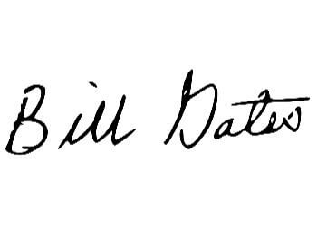 A picture of Bill Gates official signature
