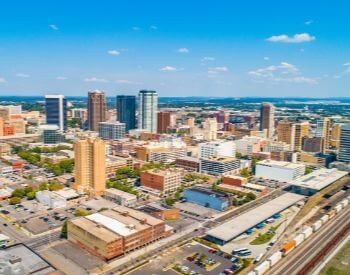 A picture of Birmingham, the most populated city in Alabama