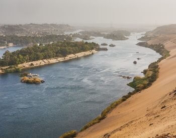 A picture of a boat sailing on the Nile River