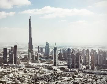 A picture of Burj Khalifa and the Dubai skyline