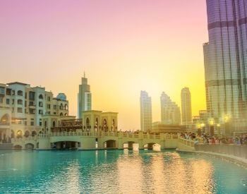 A picture of the Burj Khalifa lake by Burj Khalifa