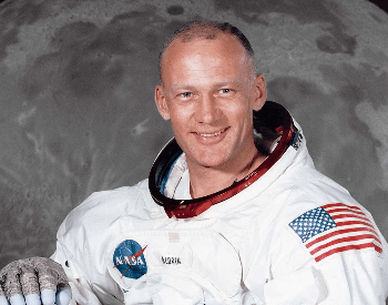 A photo of Buzz Aldrin, the second man on the moon